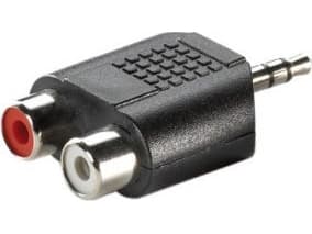 Value 3.5mm Adapter, 1x 3.5mm M to 2x RCA F, 16 x 30 x 30 mm