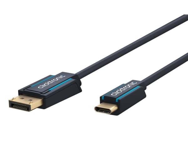 Kabel USB Clicktronic USB-C - DisplayPort 1 m Niebieski (JAB-6466526)