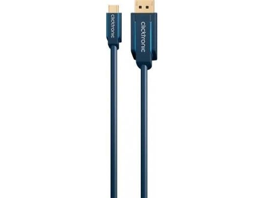 Kabel USB Clicktronic USB-C - DisplayPort 1 m Niebieski (JAB-6466526)