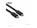 Miniatyrbild 4 av 5: Club 3D - USB-kabel - 24 pin USB-C (hane) till 24 pin USB-C (hane) - USB 3.2 Gen 2 / USB4 / Thunderbolt 3 / Thunderbolt 4 / Thunderbolt 5 - 1 m - 8K2