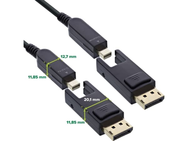 InLine 17240O, 40 m, Mini DisplayPort / DisplayPort, Mini DisplayPort / DisplayPort, Hankoppling, Hankoppling, 7680 x 4320 pixlar