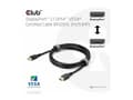 Miniatyrbild 3 av 5: Club 3D - DisplayPort-kabel - DisplayPort (hane) till DisplayPort (hane) - DisplayPort 2.1 - 3 m - VESA DP54 Certified, 8K120 Hz (7680 x 4320) stöd -