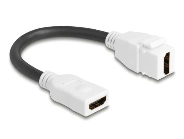 Delock keystone moduuli kaapeli HDMI naaras naaras 8K 60 Hz 20 cm valkoinen