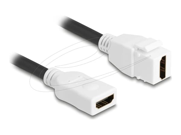 Delock keystone moduuli kaapeli HDMI naaras naaras 8K 60 Hz 20 cm valkoinen