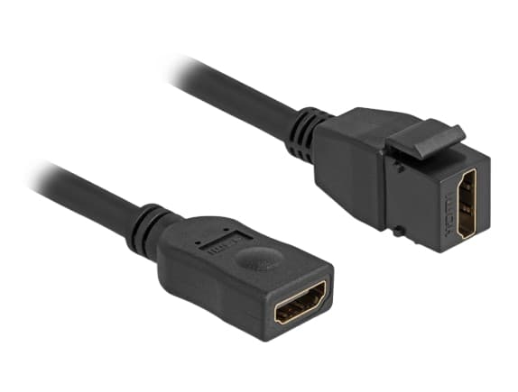 Delock Keystone modulkabel HDMI hunn til hunn 8K 60 Hz 20 cm svart