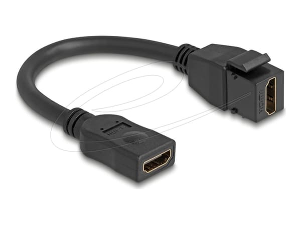 Delock Keystone modulkabel HDMI hunn til hunn 8K 60 Hz 20 cm svart
