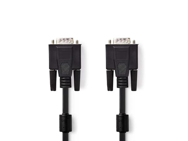 Nedis CCGP59000BK100, 10 m, VGA (D-Sub), VGA (D-Sub), Hankjønn, Hankjønn, Sort
