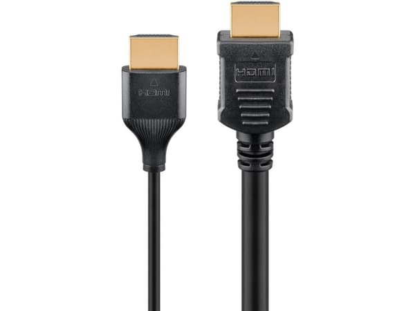 Goobay 75292, 0,5 m, HDMI Typ A (standard), HDMI Typ A (standard), 3D kompatibilitet, 18 Gbit/s, Svart