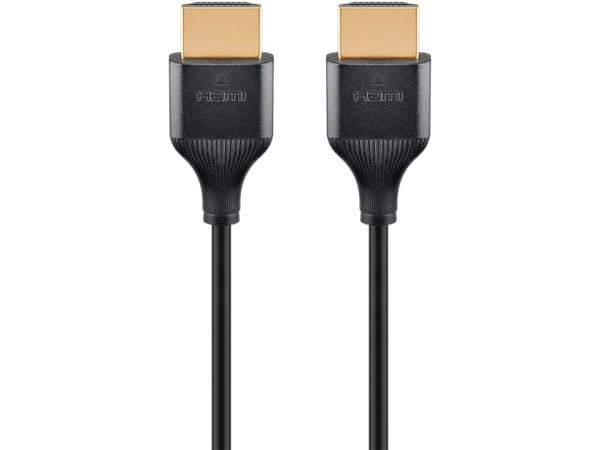 Goobay 75292, 0,5 m, HDMI Typ A (standard), HDMI Typ A (standard), 3D kompatibilitet, 18 Gbit/s, Svart