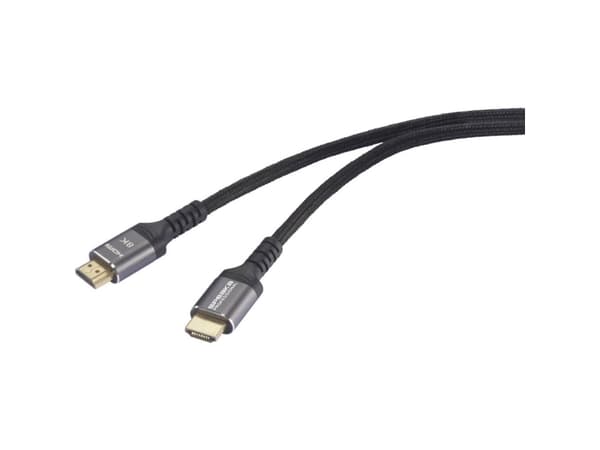 SpeaKa Professional HDMI Tilslutningskabel HDMI-A-stik, HDMI-A-stik 1.5 m Sort SP-13125628 8K UHD HDMI-kabel