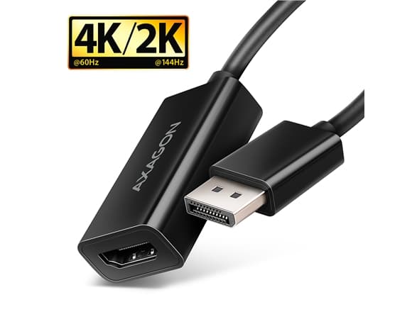 AXAGON RVD-HI20N, DisplayPort -> HDMI 2.0b konwerter / adapter, 4K/60Hz