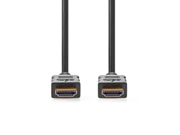 Nedis CVGL34060BK50, 5 m, HDMI Typ A (standard), HDMI Typ A (standard), 3D kompatibilitet, 18 Gbit/s, Svart