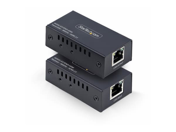 StarTech.com HDMI Extender Over CAT5e/6 Kit, 4K 60Hz, Up to 200ft (60m) - Video/lyd-forlenger - HDMI - over CAT 5/5e/6 - opp til 60 km