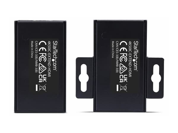 StarTech.com HDMI Extender Over CAT5e/6 Kit, 4K 60Hz, Up to 200ft (60m) - Video/lyd-forlenger - HDMI - over CAT 5/5e/6 - opp til 60 km