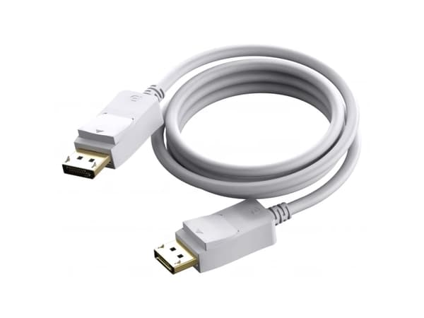 Vision - DisplayPort-kabel - DisplayPort (hann) til DisplayPort (hann) - DisplayPort 1.4 - 2 m - 8K 60Hz støtte - hvit