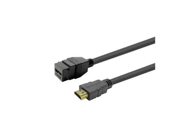 VivoLink Keystone Black HDMI Female to Male (PROKEYHDMIFM3B)