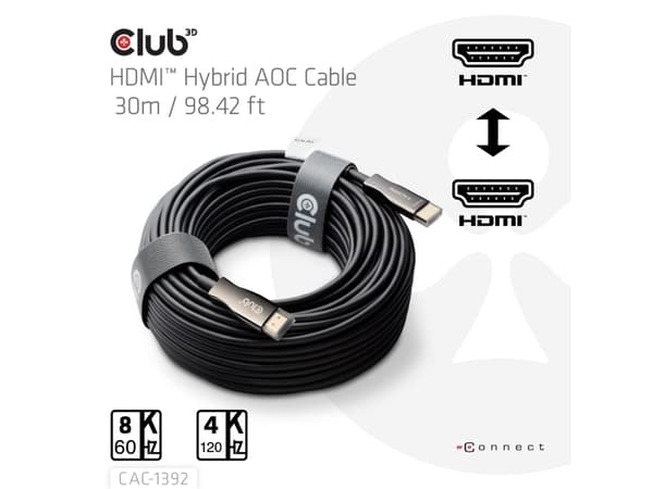 CLUB3D CAC-1392, 30 m, HDMI Type A (Standard), HDMI Type A (Standard)