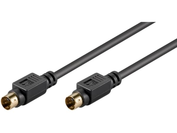 Goobay AVK 157-500 5.0m, 5 m, S-Video (4-pin), S-Video (4-pin), Sort, Hankjønn/hankjønn