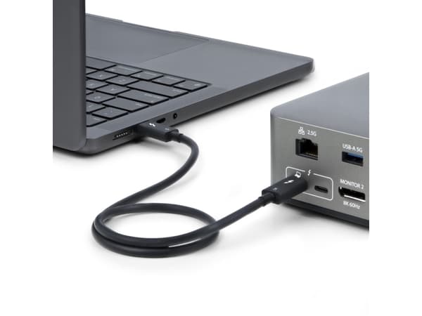 StarTech.com 50 cm Thunderbolt 5-kabel, 80 Gbps/Upp till 120 Gbps, 240 W PD, 8K 60 Hz, certifierad Thunderbolt-kabel - kompatibel med Thunderbolt 4/U