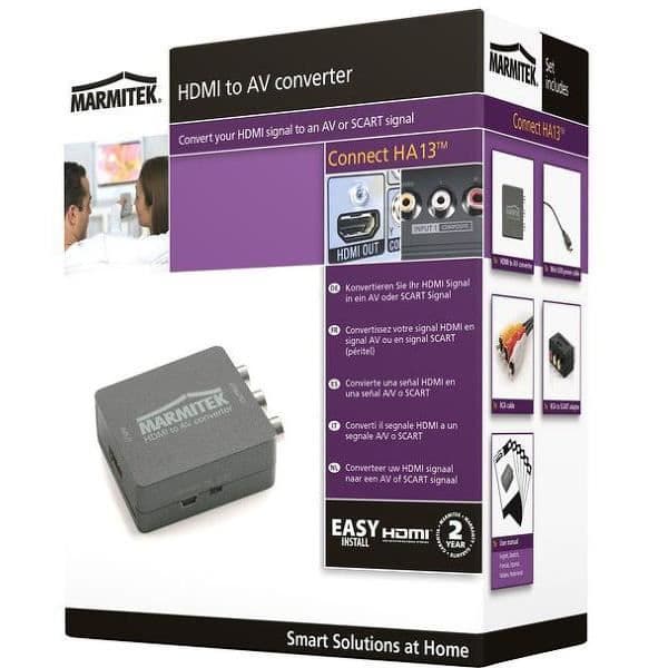 HDMI till RCA/SCART-konverterare - MARMITEK - Connect HA13 - 1080p - 1 HDMI - 1 RCA/SCART