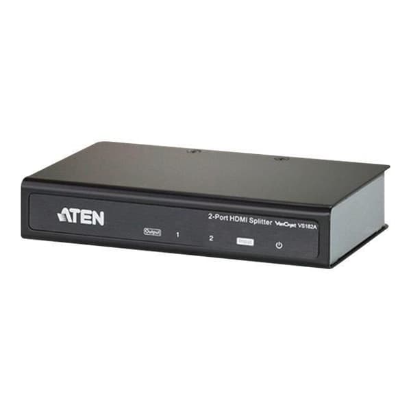 ATEN VS182A 4K HDMI video/ljud splitter - 2 portar - Svart - HDCP-kompatibel - 3D - 4K - 2K