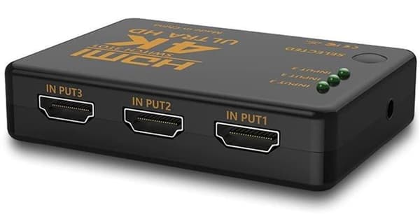 4K HDMI-switch 3x1 med Fjärrkontroll - 3-vägs
