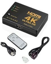 4K HDMI-switch 3x1 med Fjärrkontroll - 3-vägs