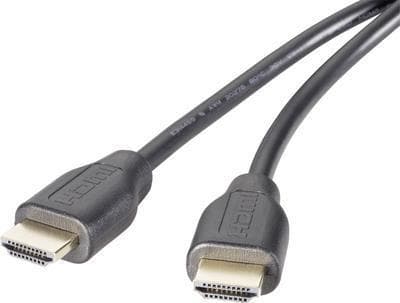 SpeaKa Professional HDMI-liitäntäkaapeli 3,00 m SP-8821980 Audio Return Channel, kullatut liittimet mustat [1x HD