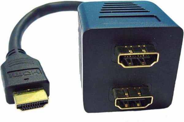 Goobay A 340 G (HDMI 19pin M/2xHDMI 19pin F) HDMI M 2x HDMI F Svart kabeladapter/reducer