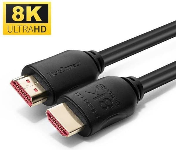 8k hdmi kabel - hdmi 2.1- 8k - 8k hdmi kabel - 1 meter - Sort - Microconnect