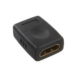 InLine HDMI Adapter - HDMI 19pol (F) - HDMI 19pol (F) - sort - guldbelagte kontakter (17600G)