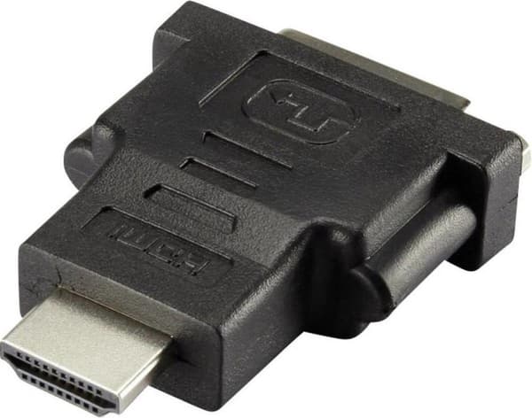 Renkforce RF-4212231 HDMI / DVI Adapter [1x HDMI-stik - 1x DVI-stik 24+1-polet] Sort