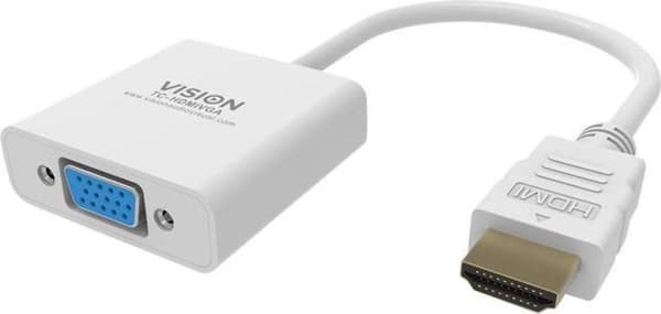 Vision TC-HDMIVGA HDMI VGA hvid kabeladapter/reducer