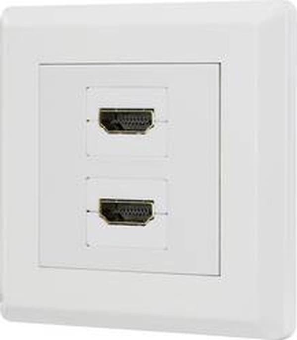 Renkforce RF-4724258 HDMI-adapter [2x HDMI-stik - 2x HDMI-stik] Hvidguldbelagte stikkontakter