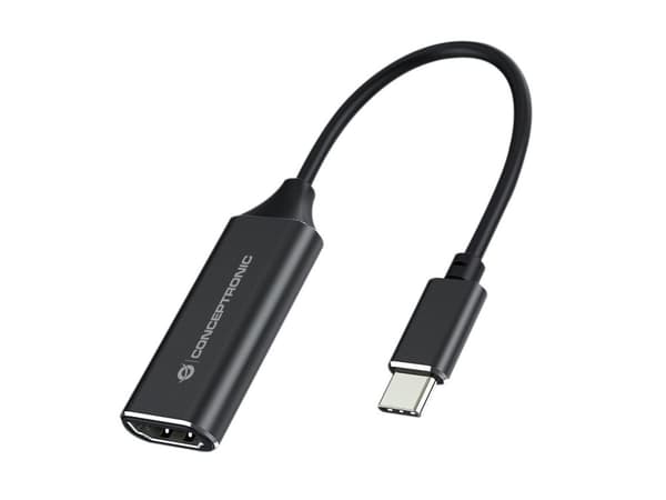 Conceptronic ABBY USB-C til HDMI-adapter - HDMI Type A (Standard) - USB Type-C - Hun - Han - Lige - Lige (ABBY03B)