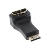 InLine - Video-/lydadapter - HDMI - HDMI 19-pin (W) - Mini-HDMI 19-pin (M) - sort - vinkelstik (17690K)