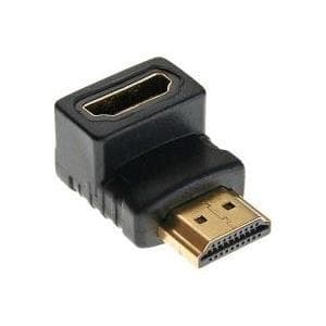 InLine - Video-/lydadapter - HDMI - HDMI 19-pin (M) - HDMI 19-pin (W) - Vinkelstik (17600H)