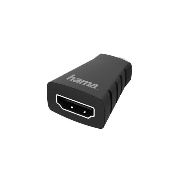 Hama HDMI-adapter, mikro HDMI til HDMI (adapter med Ultra HD 4K-opløsning, mikro HDMI-stik - HDMI-stik til tilslutning af tablet, kamera, bærbar compu