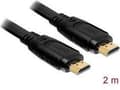 Miniatyrbild 1 av 4: Delock - 1,4 High Speed ​​​​HDMI-kabel - 2 m - Svart