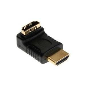 InLine - Video-/lydadapter - HDMI - HDMI 19-pin (M) - HDMI 19-pin (W) - Vinkelstik (17600F)