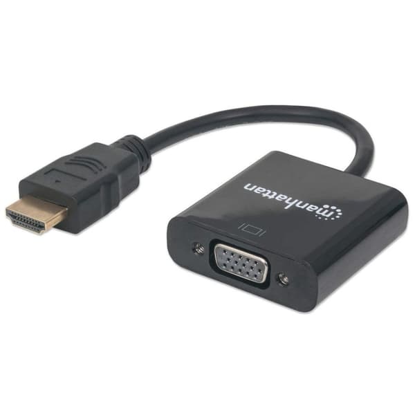Manhattan HDMI til VGA konverter HDMI han til VGA hun sort 151467