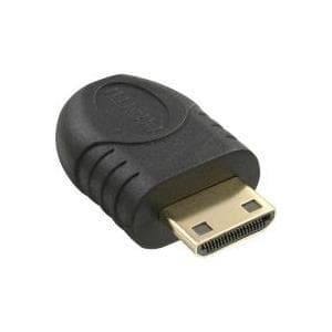 InLine - Video-/lydadapter - HDMI - 19-benet micro-HDMI (W) - til - mini-HDMI 19-benet (M) - sort (17690I)