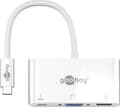 Miniatyrbild 1 av 7: Goobay USB-C till VGA, USB-A och USB-C PD-adapter med DP Alt-läge (1920 x 1200) / Vit - 0,15 meter