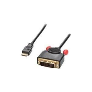 MicroConnect - Videokabel - HDMI / DVI - mini HDMI (M) til DVI-D (M) - 1 m - Sort - Fingerskruer