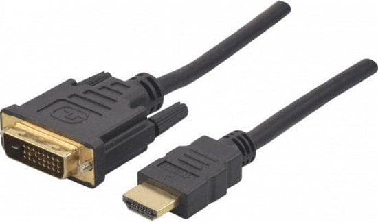 HDMI til DVI-D kabel, HDMI han / DVI-D han, 2,0 m (127875)