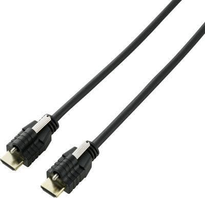 SpeaKa Professional HDMI tilslutningskabel HDMI-A han, HDMI-A han 2,00 m sort SP-9784184 Audio Return Channel, guldbelagte stikkontakter, skrubar (SP-