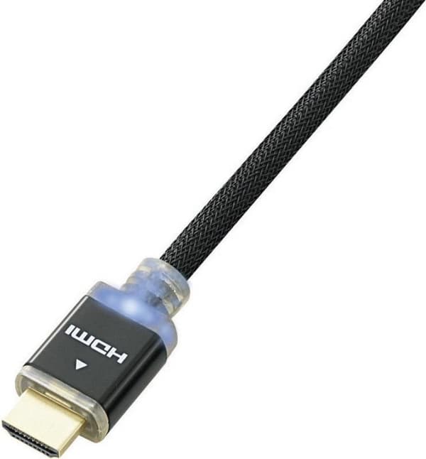 SpeaKa Professional HDMI-anslutningskabel 3,00 m SP-7870028 Audio Return Channel (ARC), Guldpläterade kontaktkontakter, Sleeved, Med LED, Ultra HD-HDM