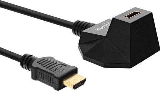 InLine - HDMI med Ethernet-förlängningskabel - HDMI (M) till HDMI (W) - 5,0 m - skärmad - svart - 4K-stöd (17535S)