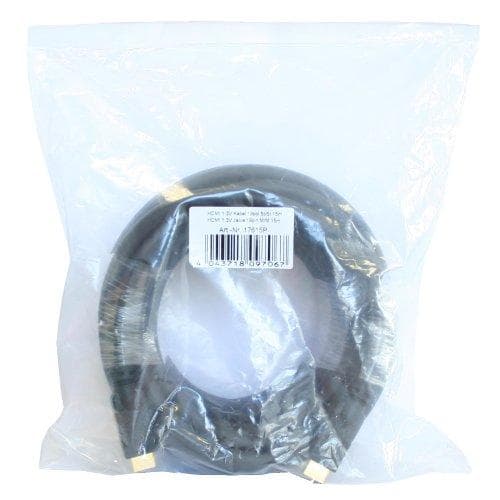 InLine HDMI-kabel, 19-benet, han/han, 15m sort