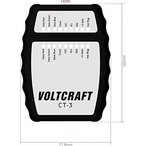 Voltcraft CT-3 HDMI kabel tester, kabel tester Velegnet til HDMI kabler type A, HDMI 1.0, 1.1, 1.2 (CT-3)